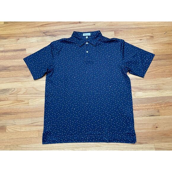 Peter Millar Summer Comfort Men's XL Blue Shirt Polyester Polo Golf Performance - Picture 1 of 8